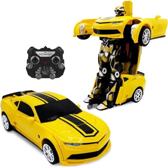 Kids Remote Control Toy Sports Car Transforming Robot RC Vehicle Toys Boys - Picture 1 of 7